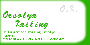 orsolya kailing business card